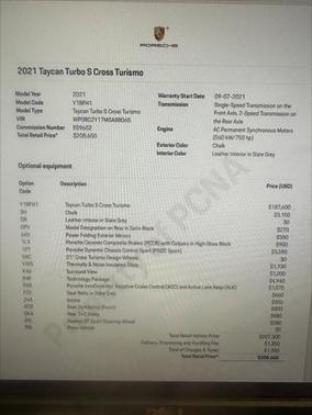2021 Porsche Taycan Cross Turismo Turbo S