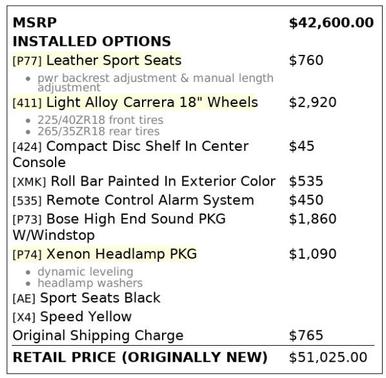 Speed Yellow 2003 Porsche Boxster Convertible
