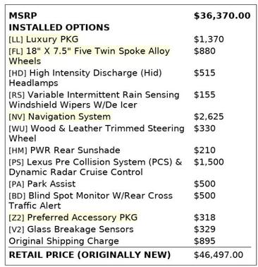 2013 Lexus ES 350 Base
