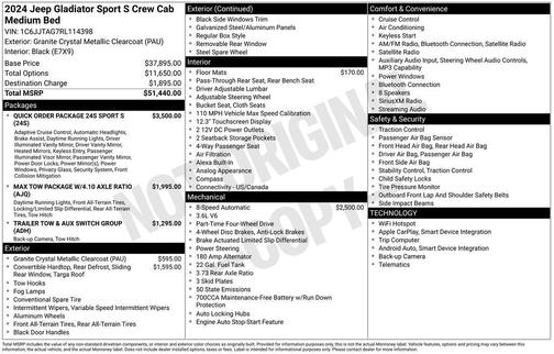 2024 Jeep Gladiator Sport S