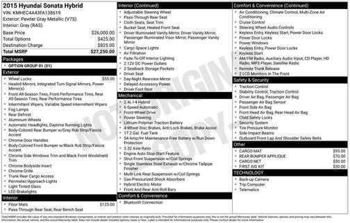 2015 Hyundai SONATA Hybrid Base