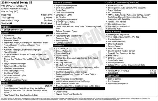2018 Hyundai SONATA SE