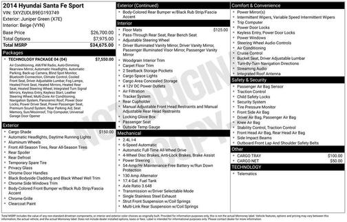 2014 Hyundai Santa Fe Sport 2.4L