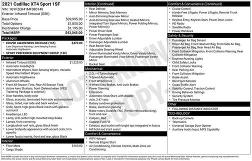 2021 Cadillac XT4 Sport