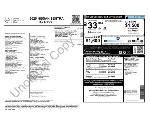 Atlantic Gray Metallic/Super Black 2025 Nissan Sentra SR