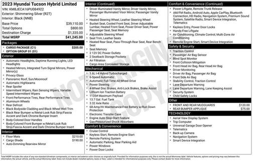 2023 Hyundai TUCSON Hybrid Limited