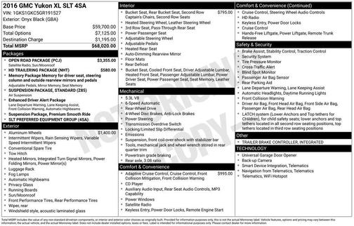 2016 GMC Yukon XL SLT