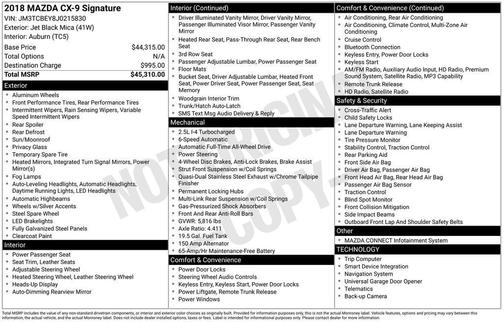 2018 Mazda CX-9 Signature