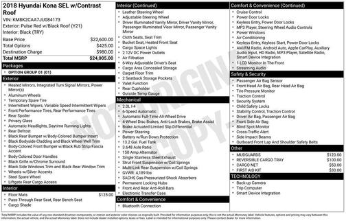 Pulse Red w/Black Roof 2018 Hyundai KONA SEL