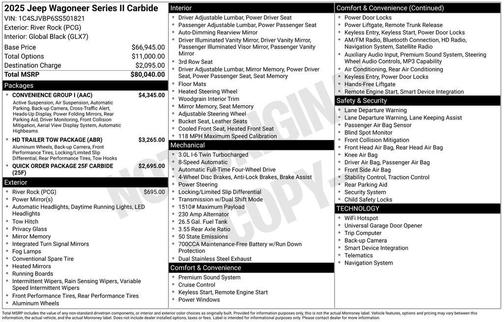 River Rock 2025 Jeep Wagoneer Series II 4x4