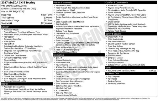 2017 Mazda CX-5 Touring