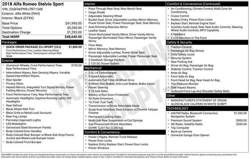 2018 Alfa Romeo Stelvio Sport