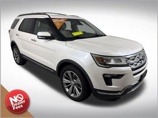 White Platinum Clearcoat Metallic 2018 Ford Explorer Limited