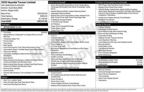 2020 Hyundai TUCSON Limited