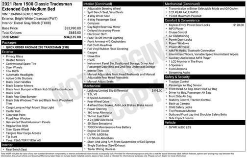 2021 RAM 1500 Tradesman