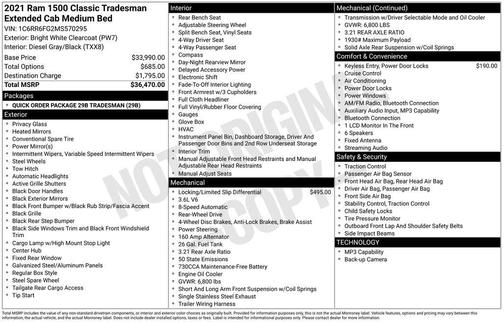 2021 RAM 1500 Tradesman