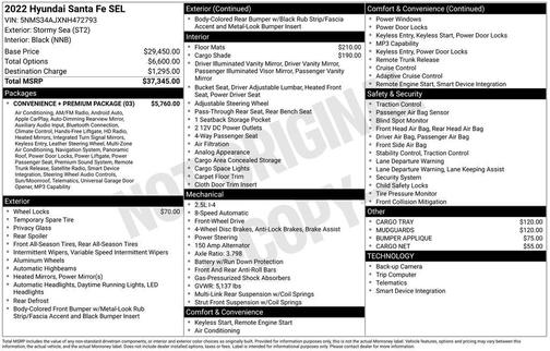 2022 Hyundai SANTA FE SEL 2.4