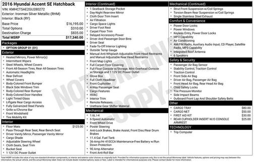 2016 Hyundai Accent SE