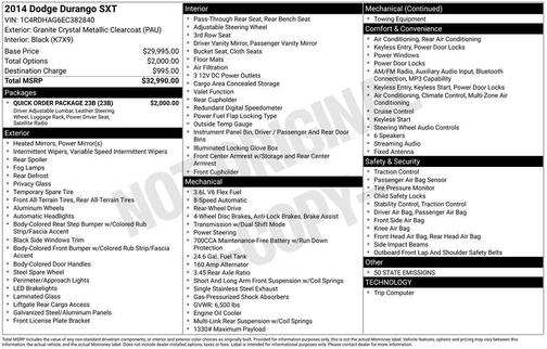 2014 Dodge Durango SXT