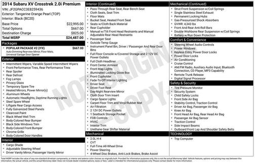 2014 Subaru XV Crosstrek 2.0i Premium