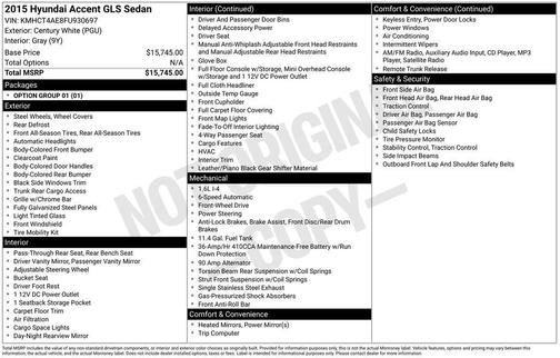 2015 Hyundai Accent GLS