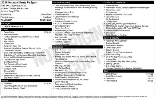 2018 Hyundai Santa Fe Sport 2.4L