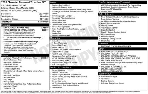 2020 Chevrolet Traverse LT Leather