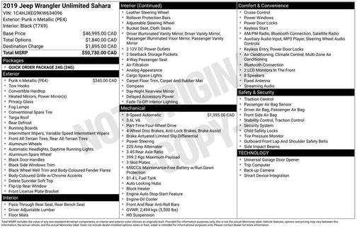 2019 Jeep Wrangler Unlimited Sahara