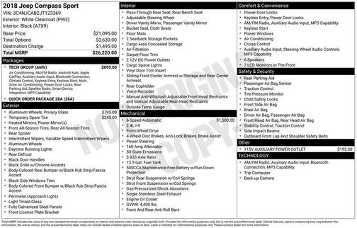 2018 Jeep Compass Sport