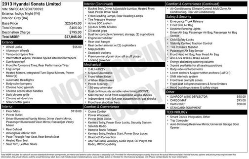 2013 Hyundai SONATA Limited