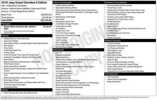 2018 Jeep Grand Cherokee Laredo E