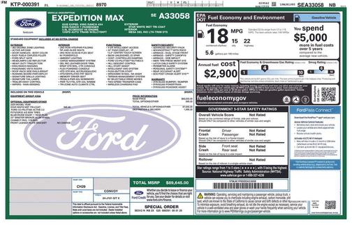 Star White Metallic Tri-Coat 2025 Ford Expedition Max King Ranch