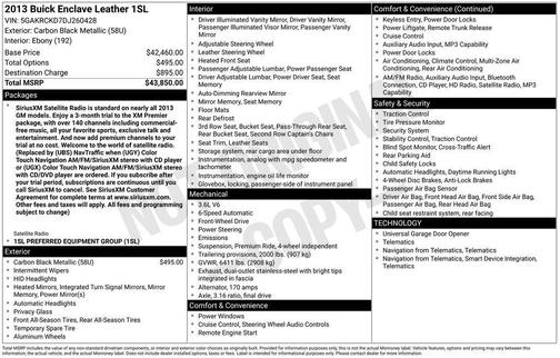 2013 Buick Enclave Leather