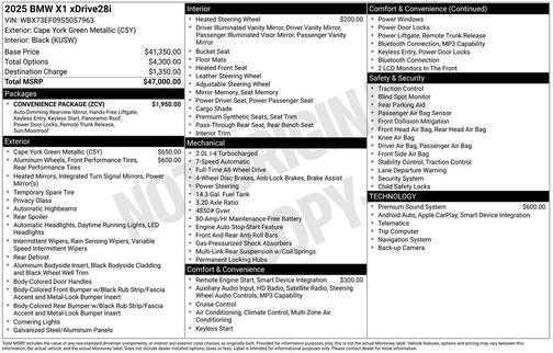 Light Blue 2025 BMW X1 xDrive28i