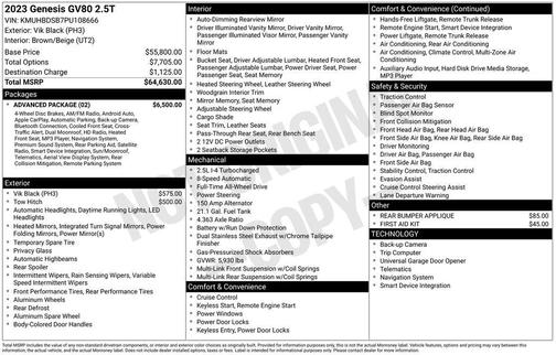 2023 Genesis GV80 2.5T