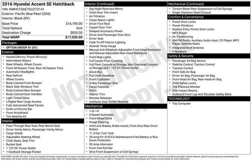 2016 Hyundai Accent SE