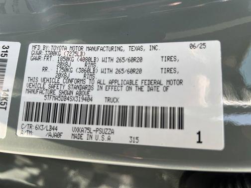 2025 Toyota Tundra 1794 Edition