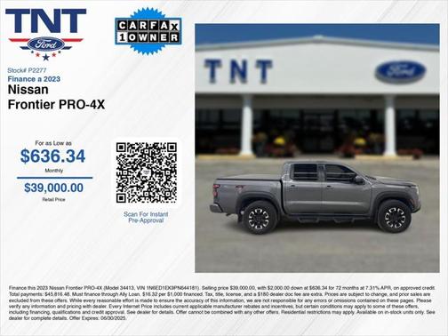 2023 Nissan Frontier PRO-4X
