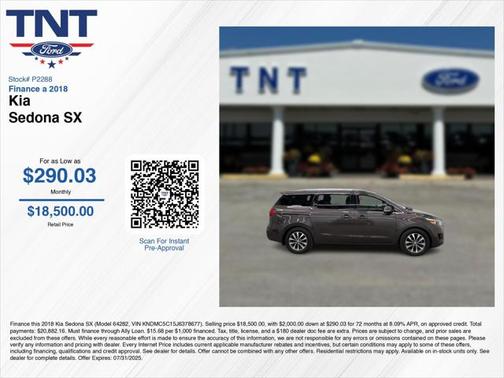 2018 Kia Sedona SX