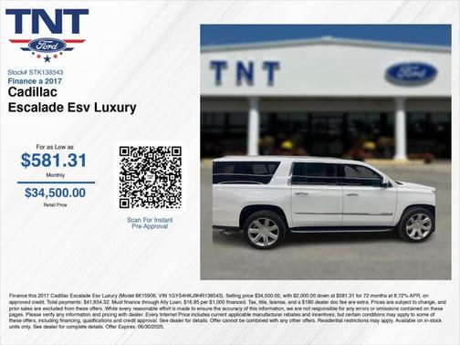 2017 Cadillac Escalade ESV Luxury