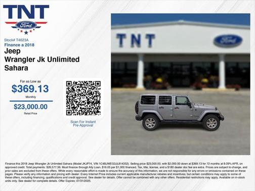 2018 Jeep Wrangler JK Unlimited Sahara