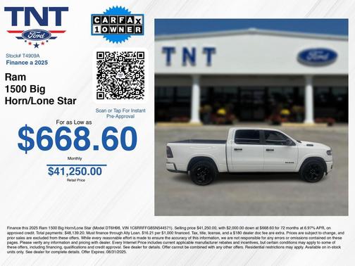 2025 RAM 1500 Big Horn/Lone Star