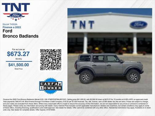 2022 Ford Bronco Badlands