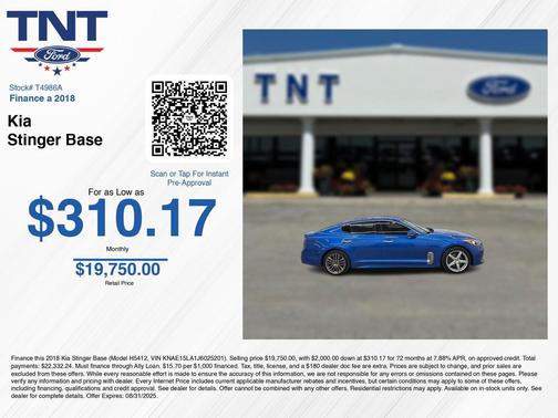 2018 Kia Stinger Base