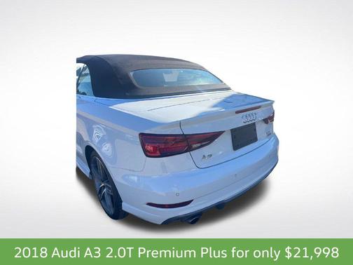 Glacier White Metallic/Black Roof 2018 Audi A3 2.0T Premium