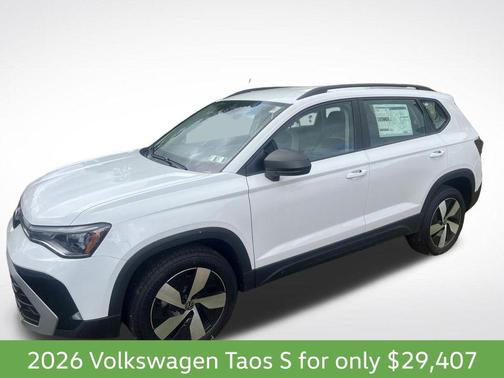 Pure White 2026 Volkswagen Taos S