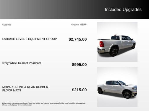Ivory White Tri-Coat Pearlcoat 2026 RAM 1500 Laramie