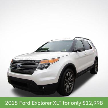 White Platinum Clearcoat Metallic 2015 Ford Explorer XLT