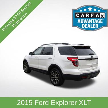 White Platinum Clearcoat Metallic 2015 Ford Explorer XLT