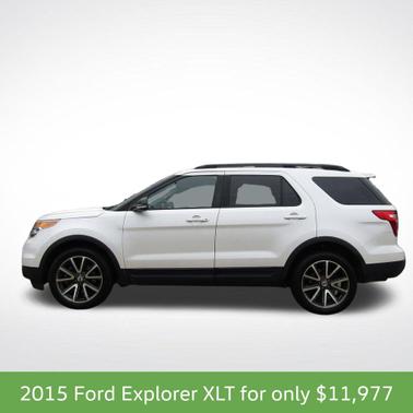 White Platinum Clearcoat Metallic 2015 Ford Explorer XLT